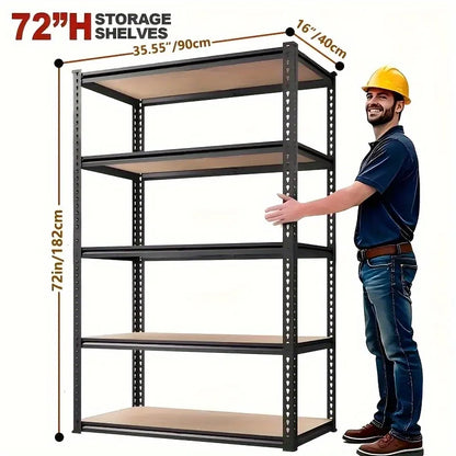 5-Tier Heavy Duty Shelving Unit 2000LBS Capacity - 72"W x 36"D x 16"H