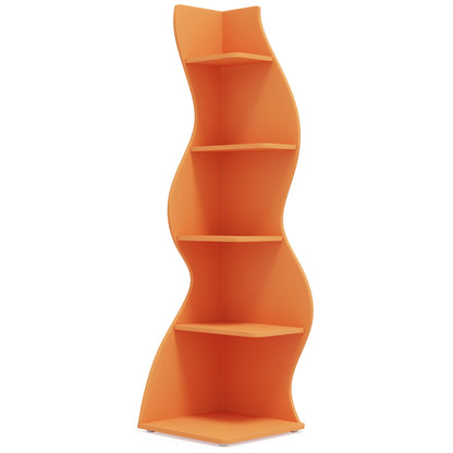 Modern 5-Tier Wall Corner Bookshelf