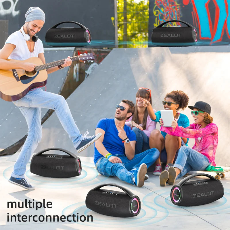 portable RGB 80W high power bluetooth speaker