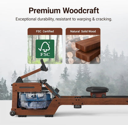 Solid Wood Row Machine with LCD Digital Monitor