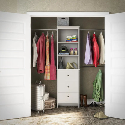 Beckett Closet Storage Organizer In White