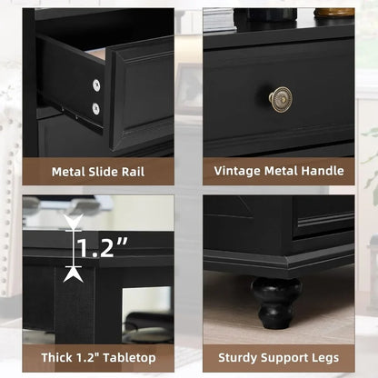 24" Wide End Table with Dresser for Bedroom