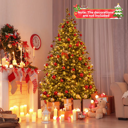 6/ 7/ 8 FT Artificial Christmas Tree, Pre-lit Xmas Tree