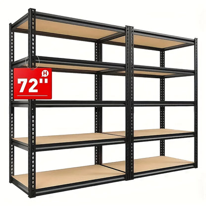 5-Tier Heavy Duty Shelving Unit 2000LBS Capacity - 72"W x 36"D x 16"H