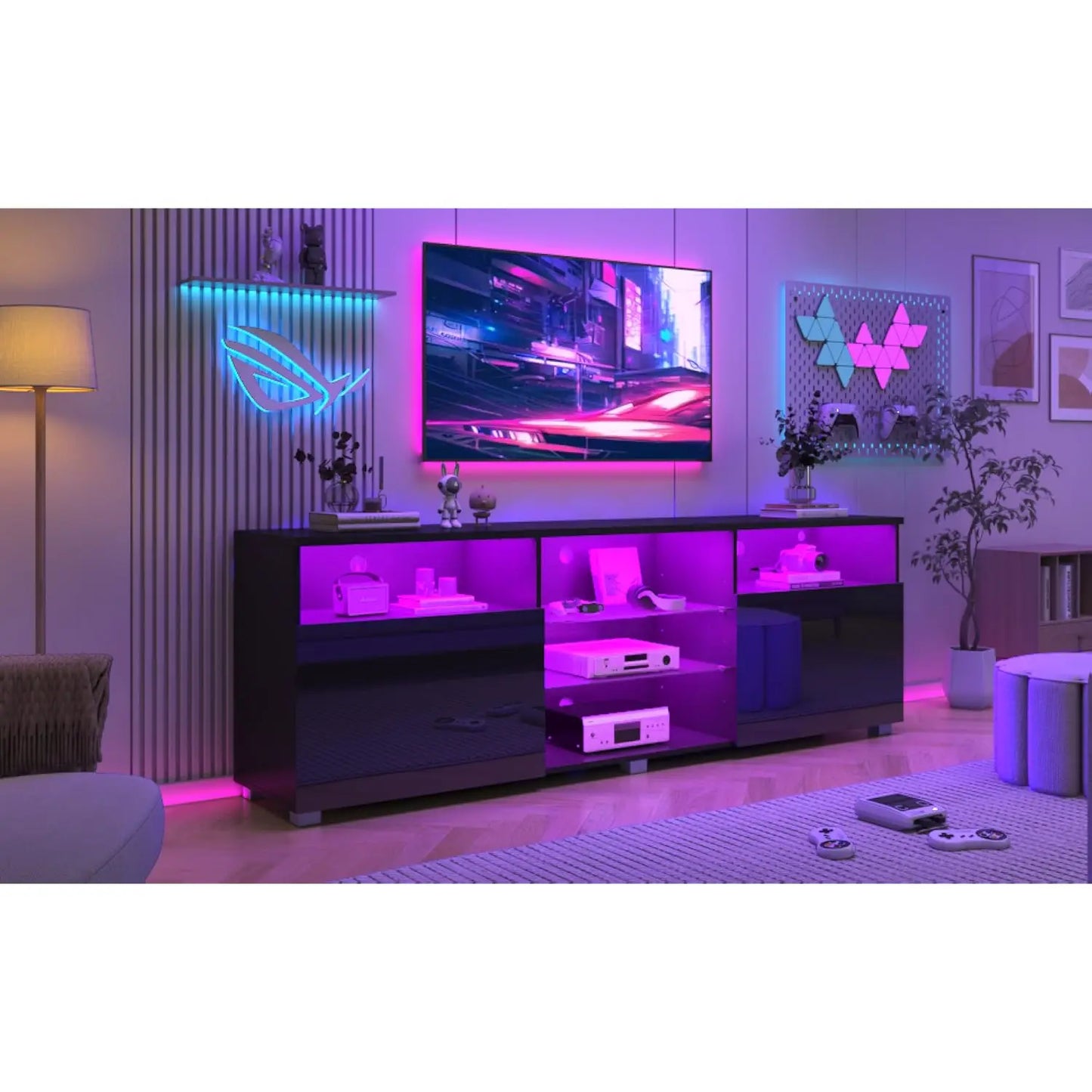75/80 inch TV High Glossy TV Entertainment Center