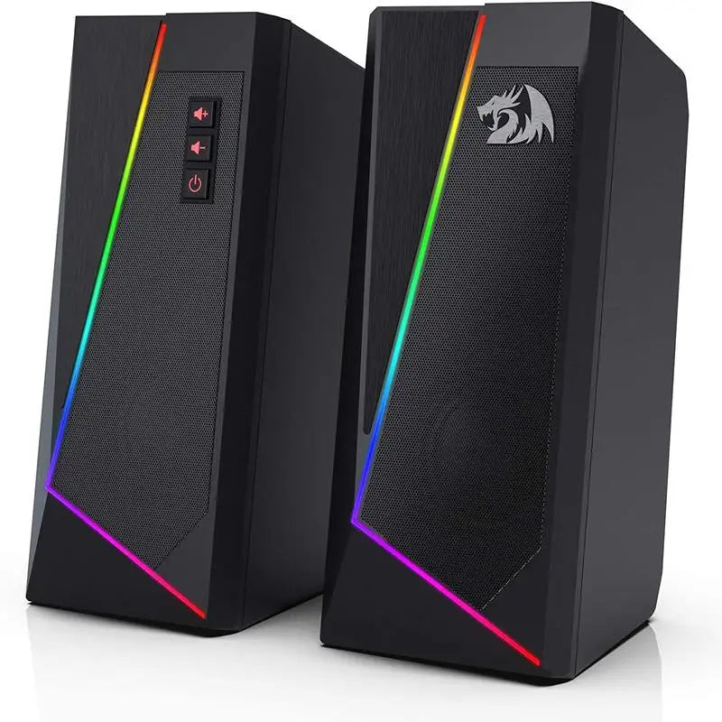 PC Stereo Speaker with 6 Colorful LED Modes,