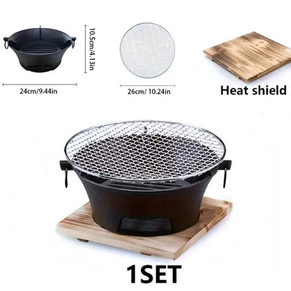 Cast iron oven, fireplace, charcoal and alcohol stove