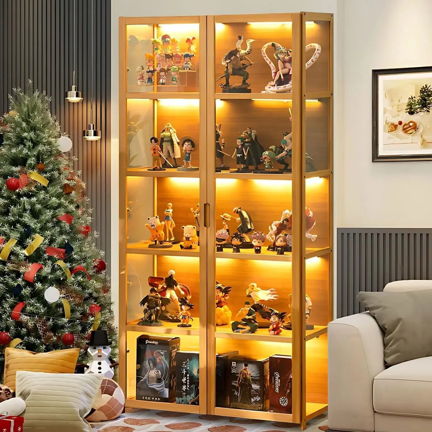 Tall Storage Cabinet with Adjustable Shelves