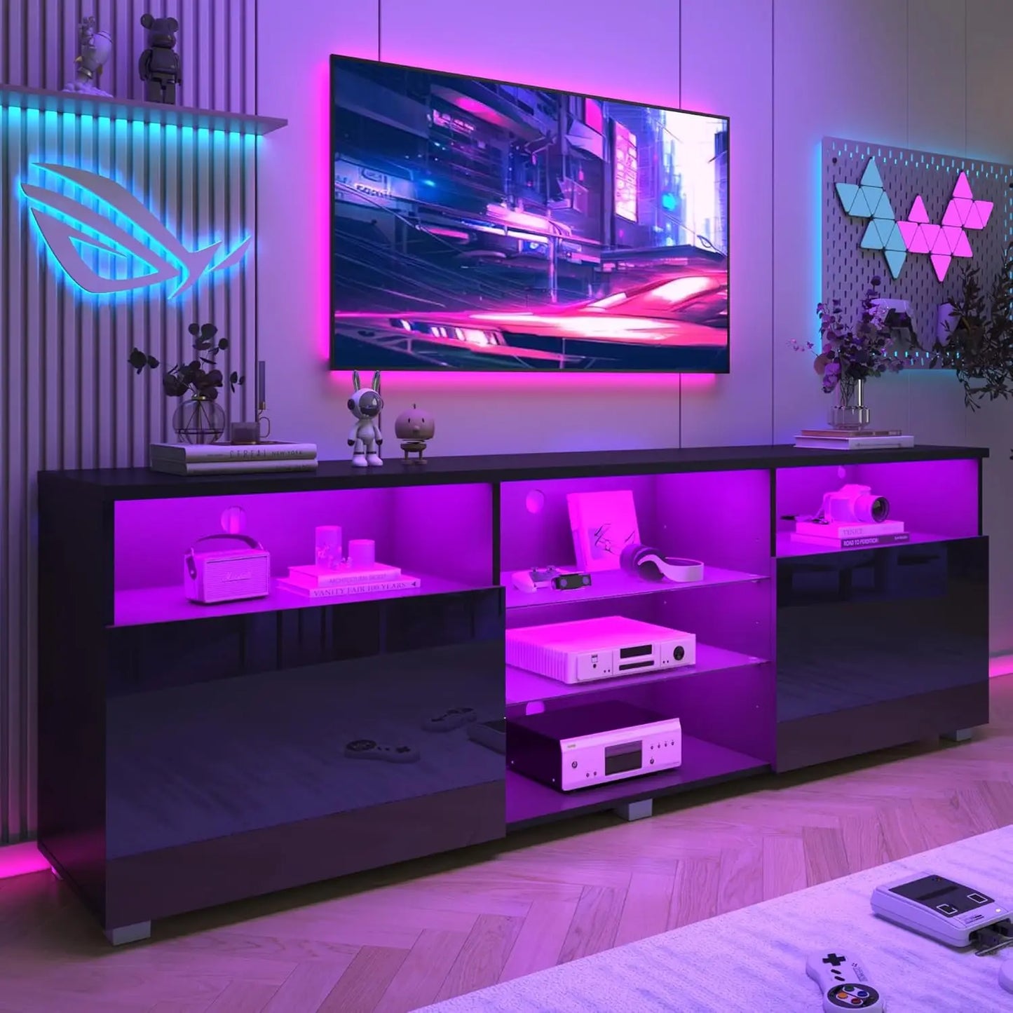 75/80 inch TV High Glossy TV Entertainment Center