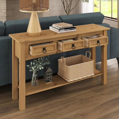 Solid Wood Hall Table Console 47.9" W, 12.6" D, 28.8" H