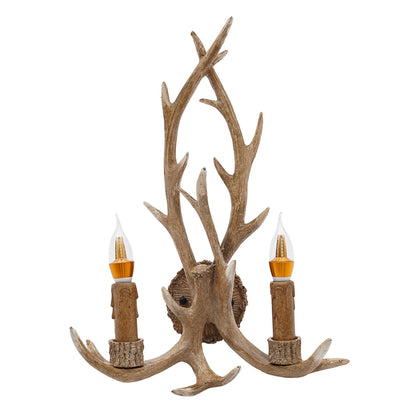 American Retro Antler Wall Lamp Wooden