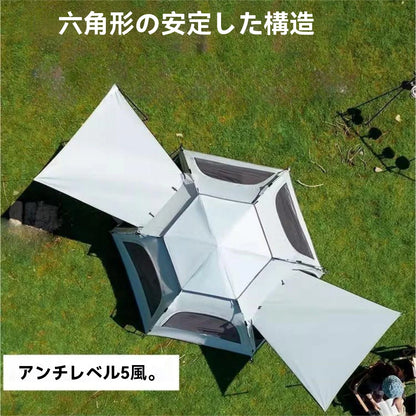 Portable Windproof tents for 4 person family tent