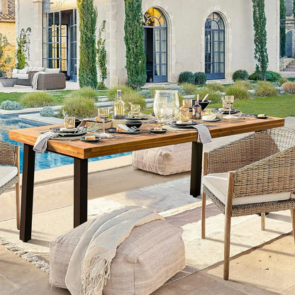 Wood Dining 6 Person Indoor Outdoor