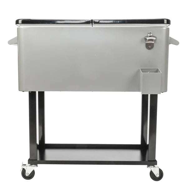 80QT Classic Fashion Iron Cooler with Shelf for Outdoor