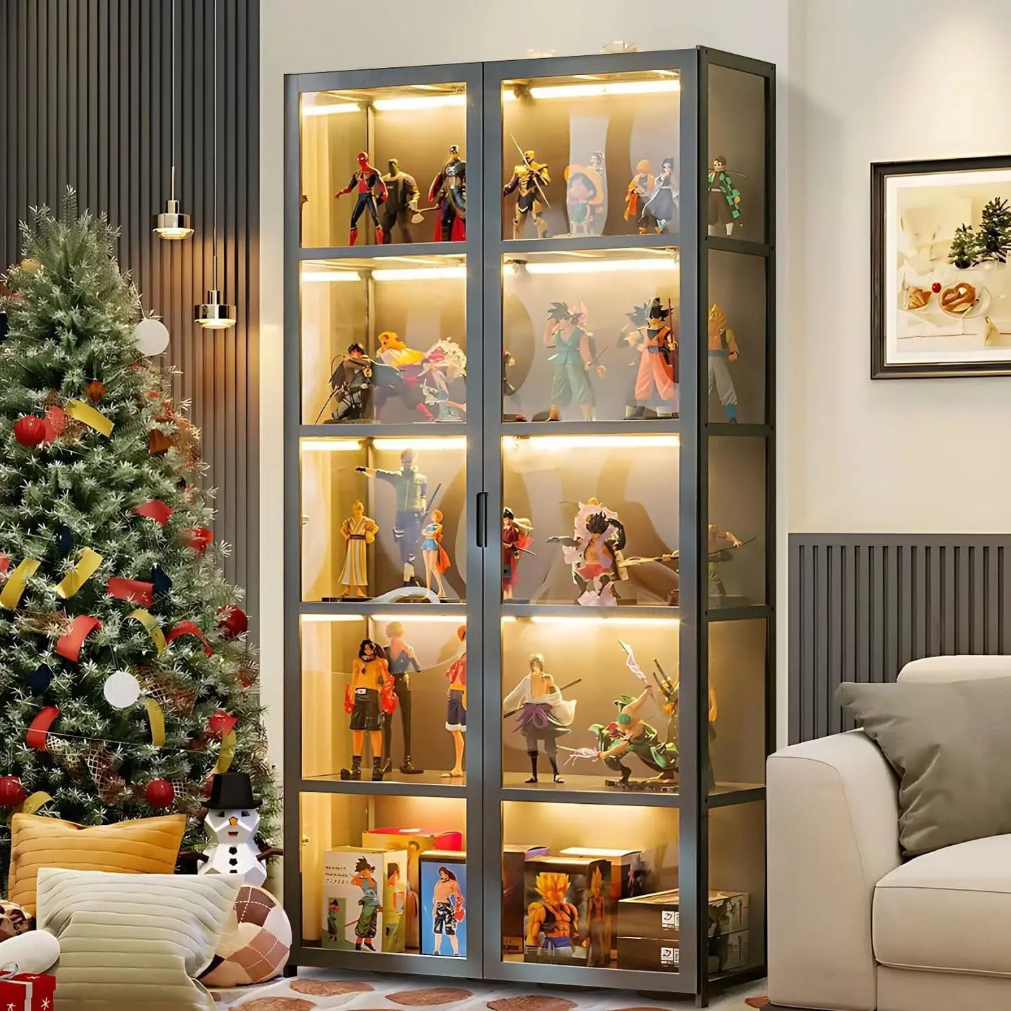 Tall Storage Cabinet with Adjustable Shelves
