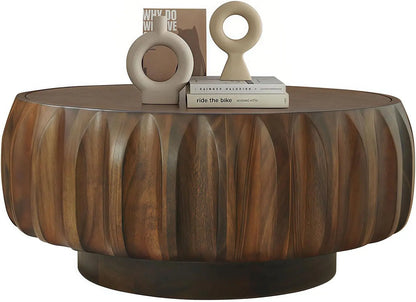 31.5''  Contemporary Wood Round Coffee Table