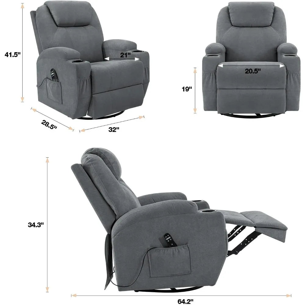Recliner Chair with Massage Ergonomic Lounge Chair