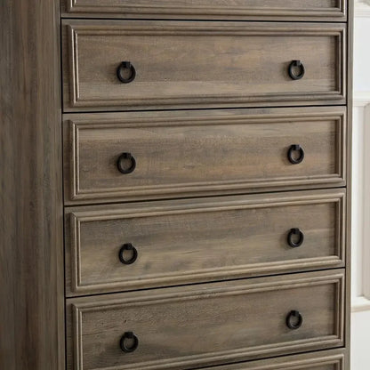 6-Drawer Tall Dresser Chest Wood Cabinet