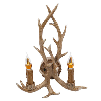 American Retro Antler Wall Lamp Wooden
