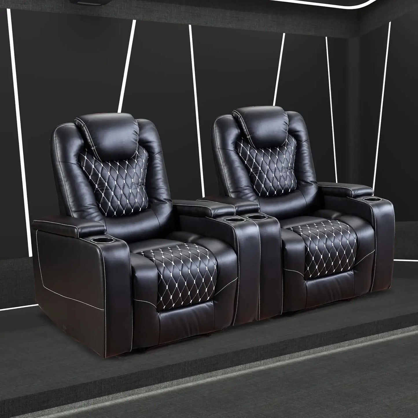 Set of 3, Electric Soft Leather Reclining