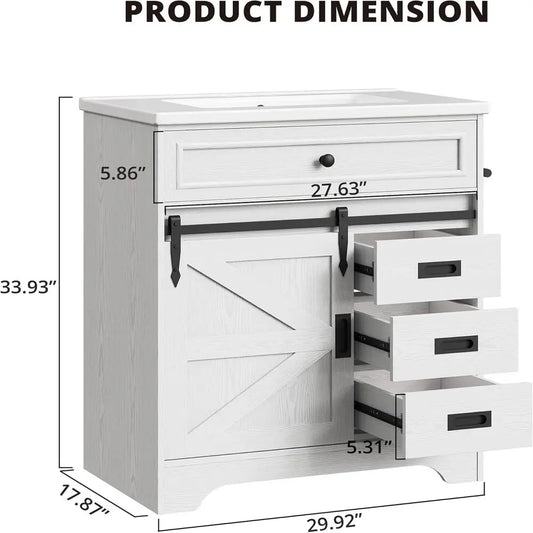 30" Bathroom Vanity with Sink