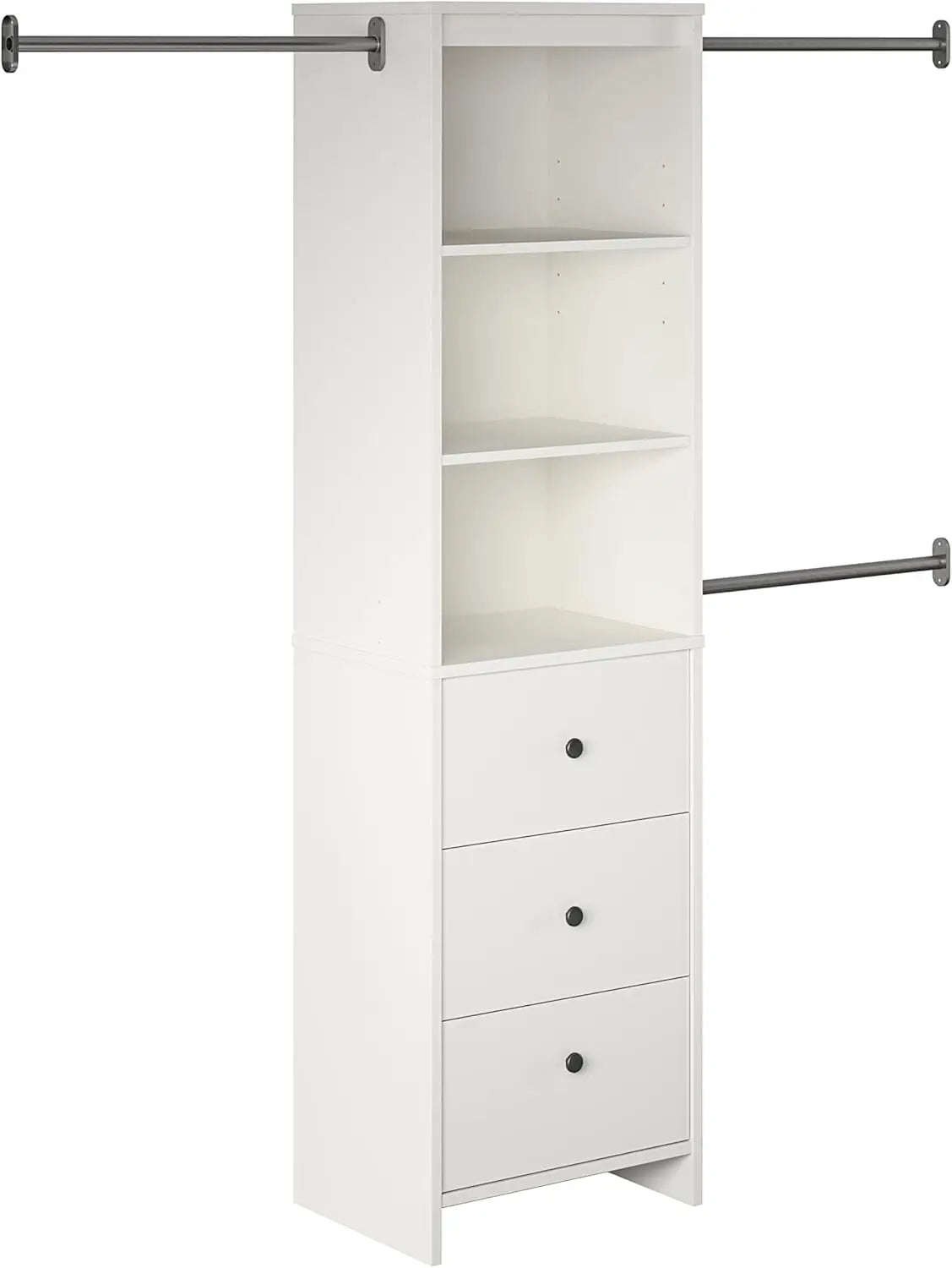 Beckett Closet Storage Organizer In White