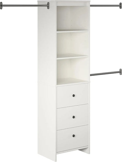 Beckett Closet Storage Organizer In White