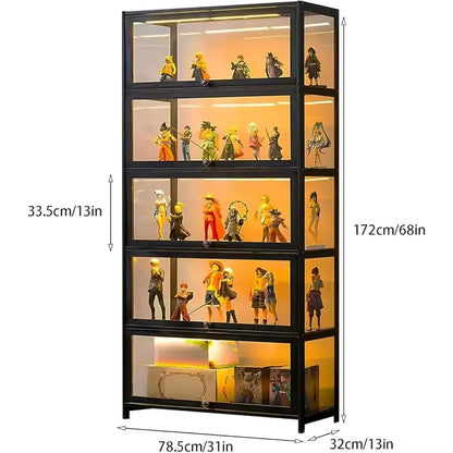5-Tier Curio Display Cabinet, Storage