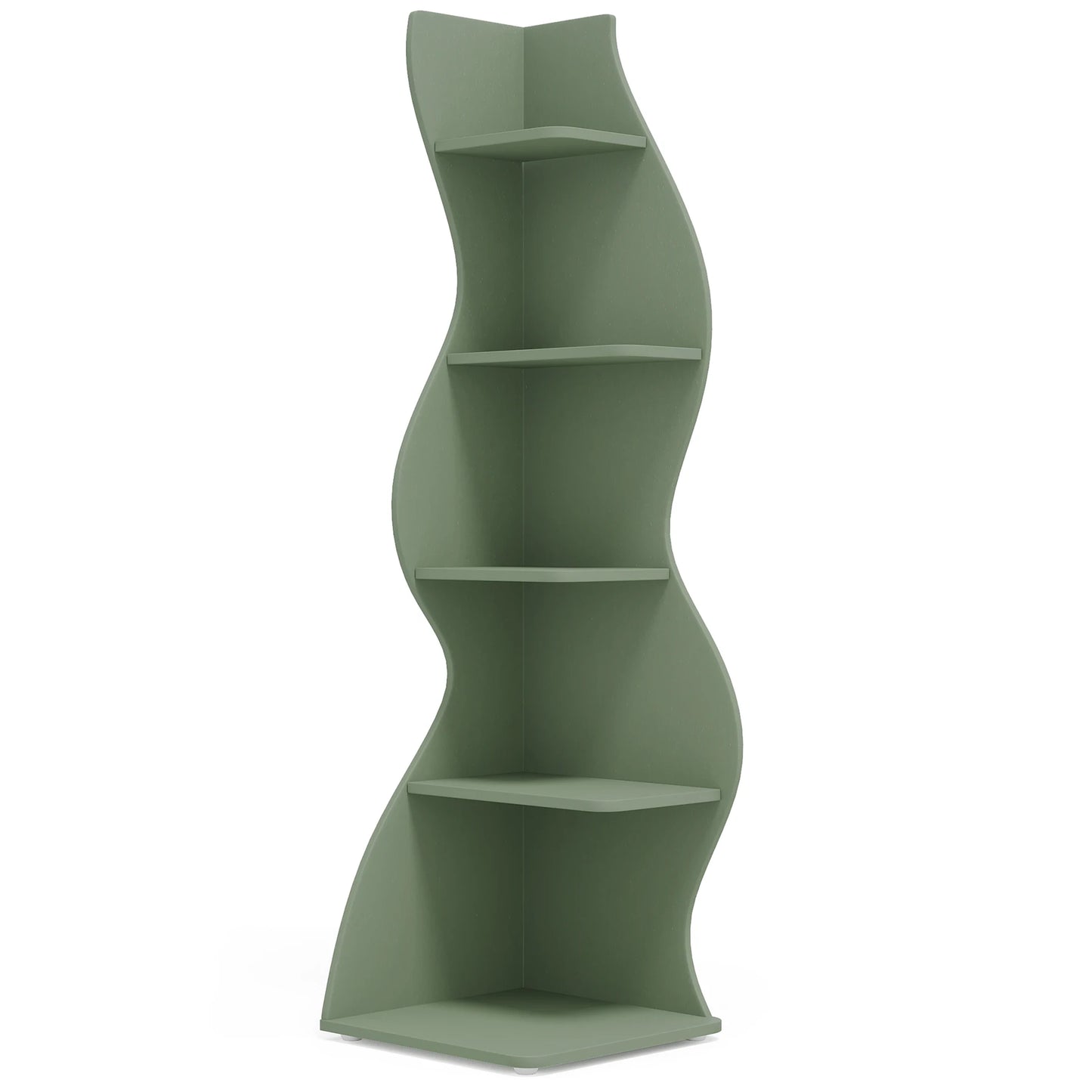 Modern 5-Tier Wall Corner Bookshelf