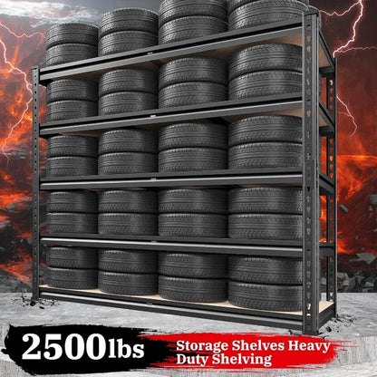 72''H / 5 Tier Metal Shelves Garage Shelves Adjustable