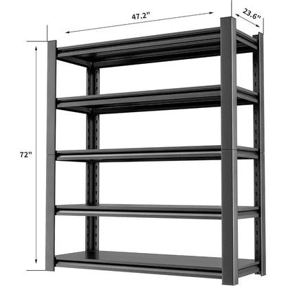 5-Tier Heavy Duty Adjustable Utility Shelves