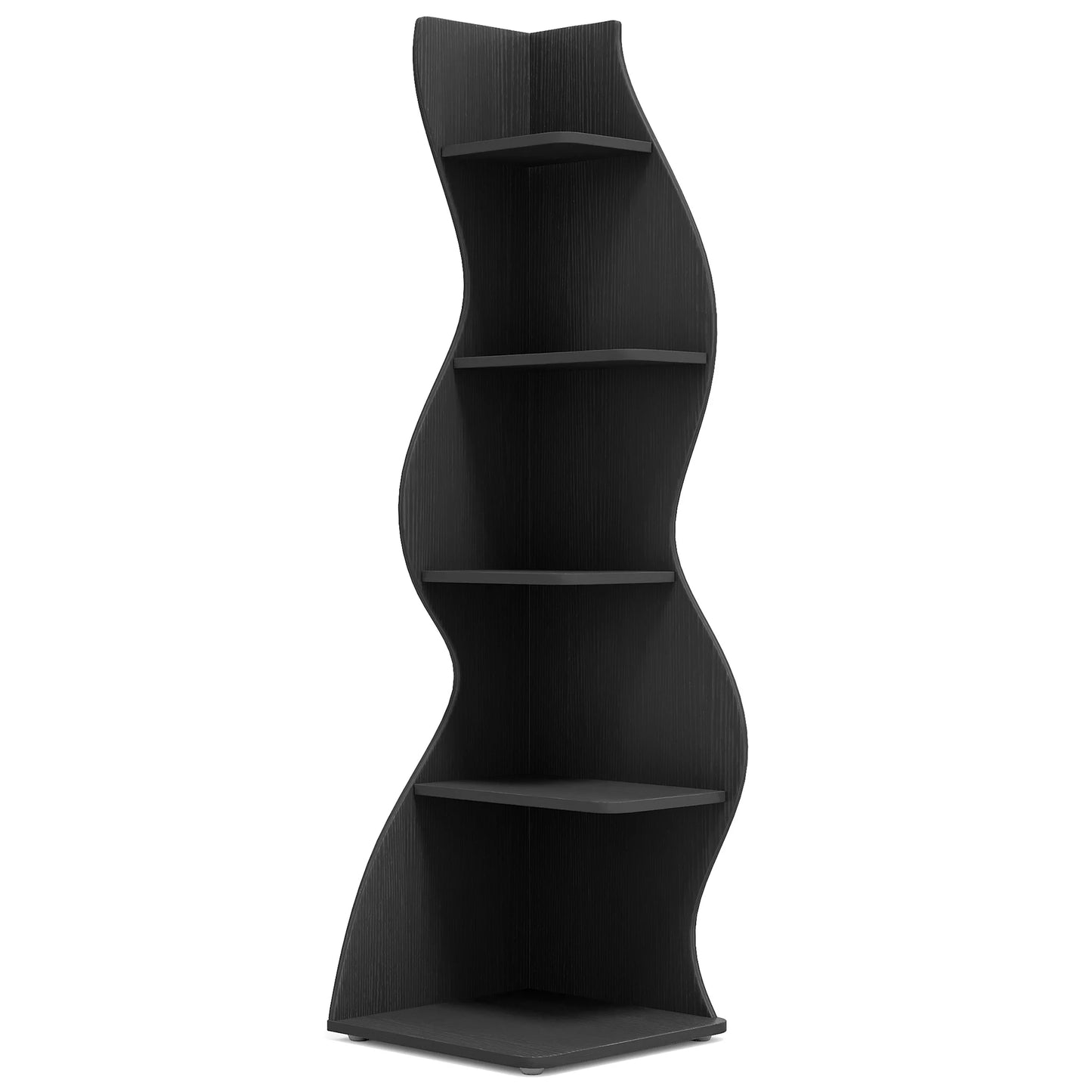 Modern 5-Tier Wall Corner Bookshelf