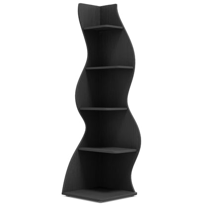Modern 5-Tier Wall Corner Bookshelf