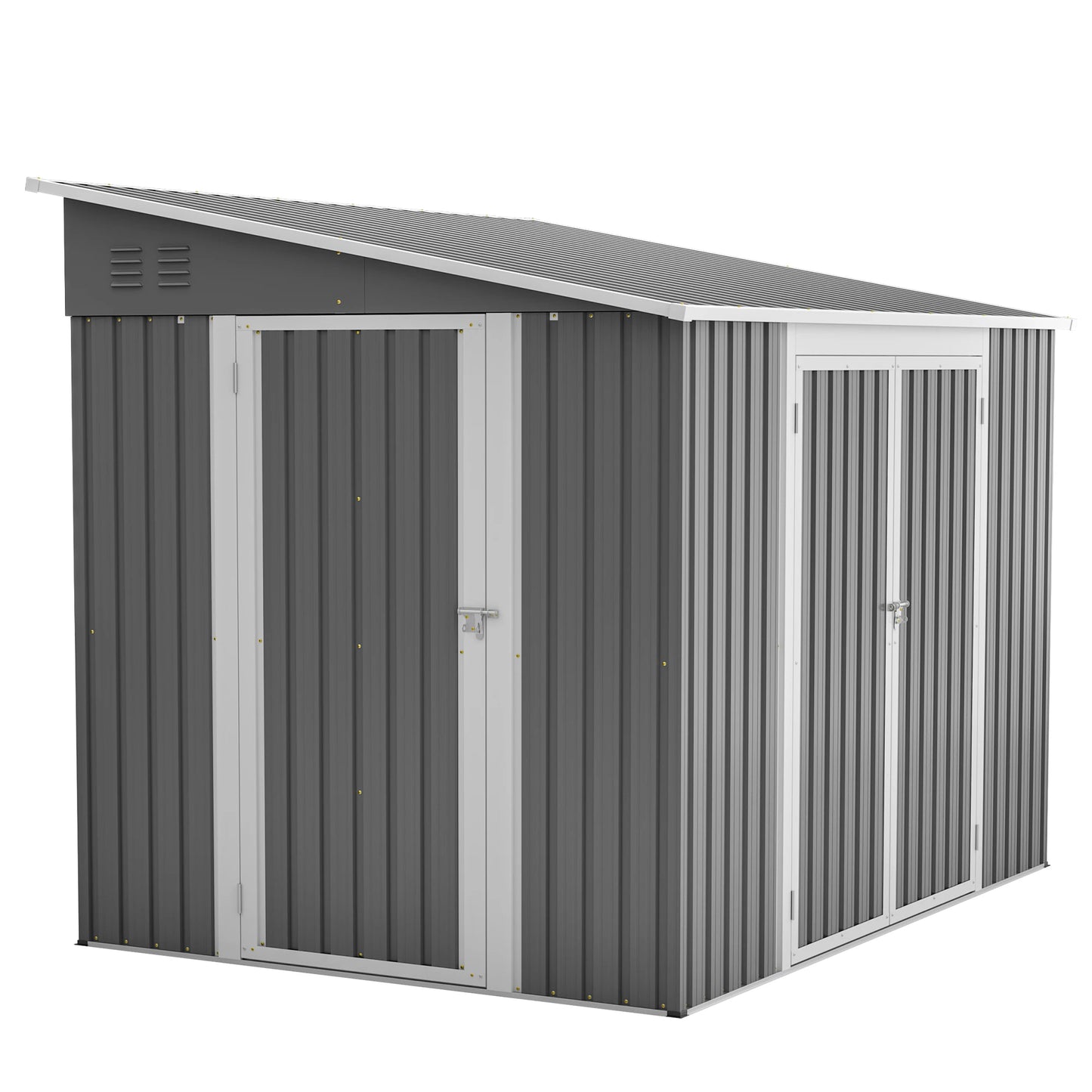 6 x 8 FT Metal Outdoor Garden Tool Storage House