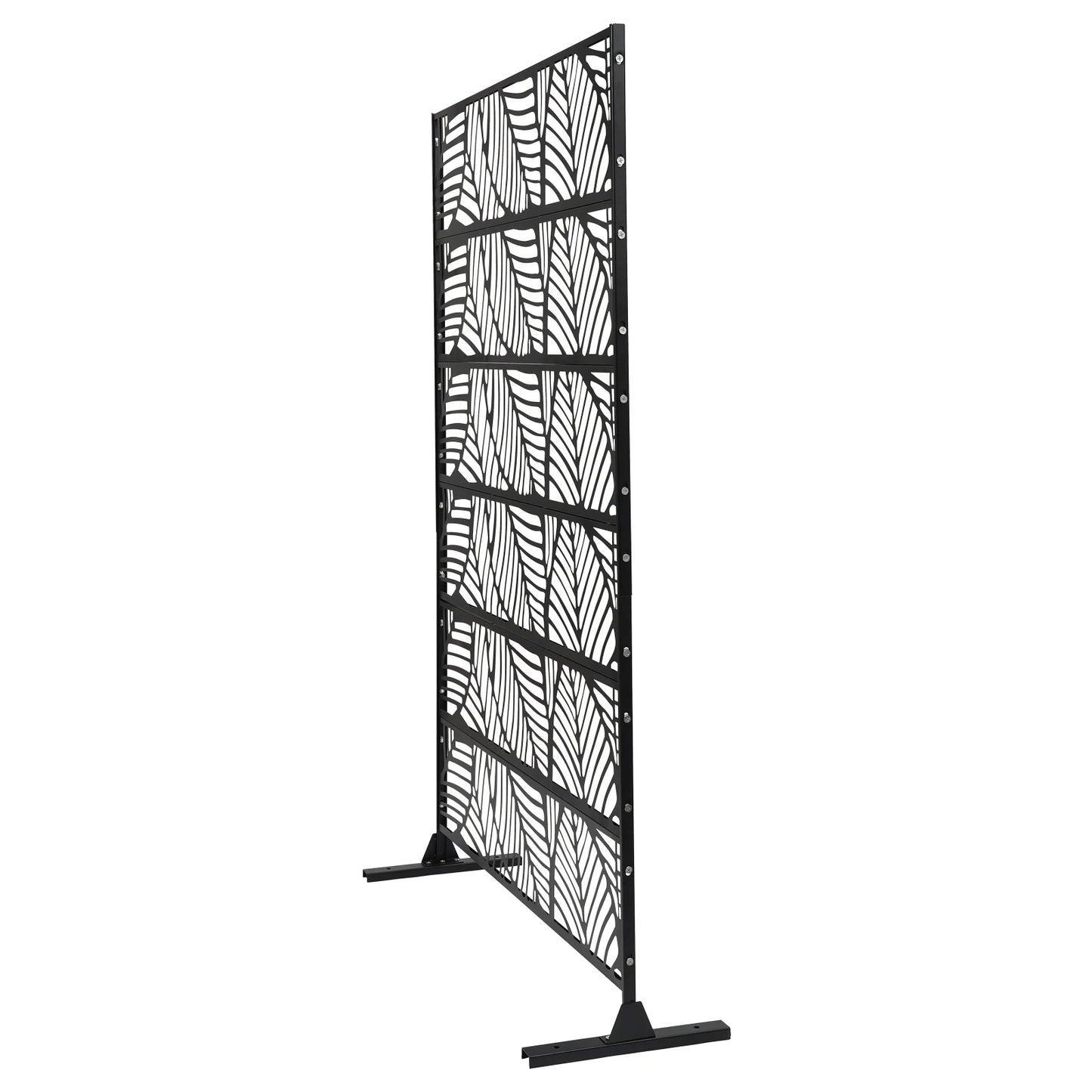 Metal Privacy Fence Screen with Freestanding Decorative Room Divider