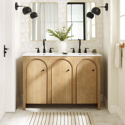 48" Bathroom Vanity Cabinet (Sink Basin Not Included), Oak