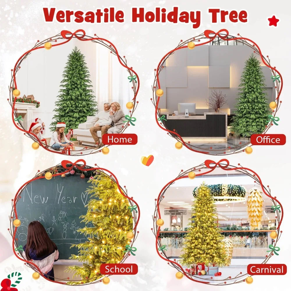 8 FT Artificial Christmas Tree w/470 Warm White LED Lights