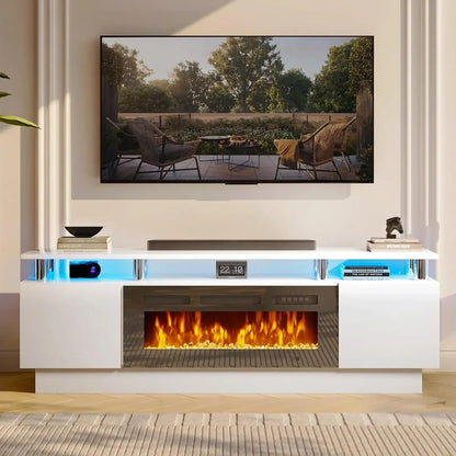 70" Fireplace TV Console Cabinet