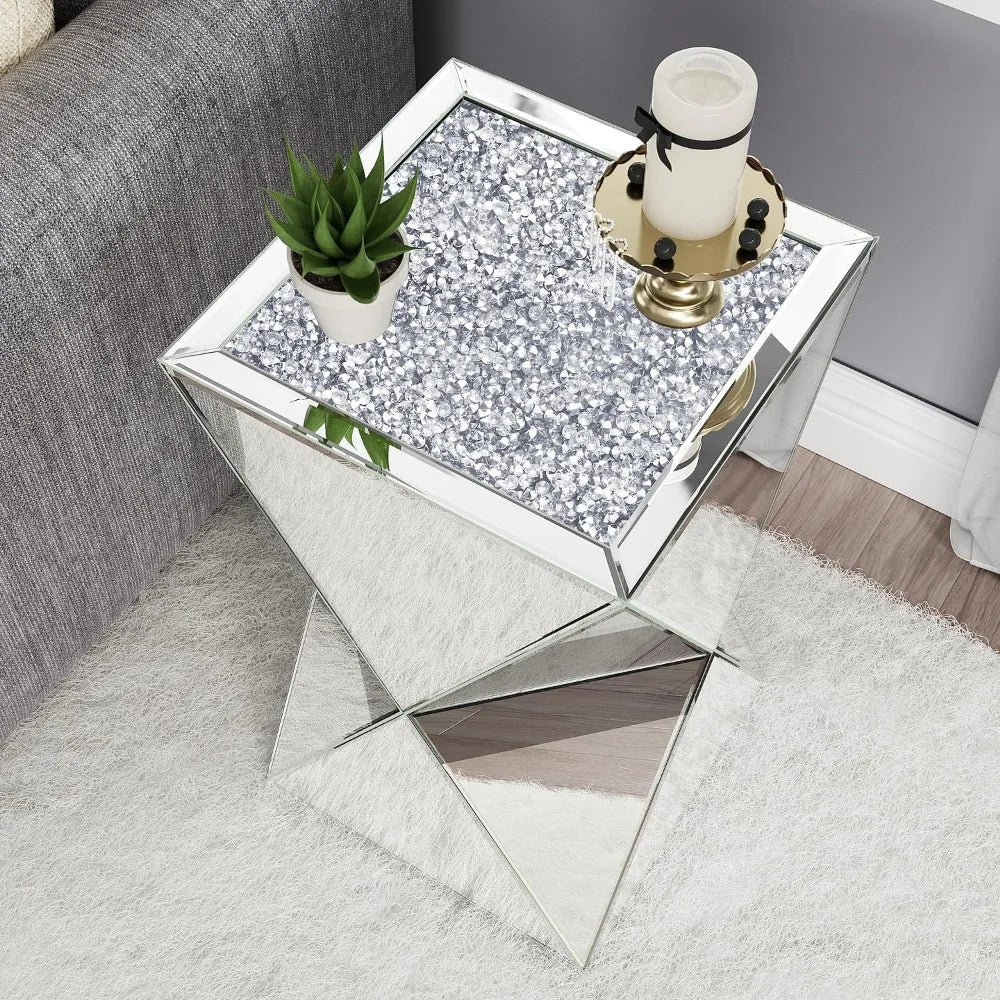 Glass Decorative Side Table for Living Room