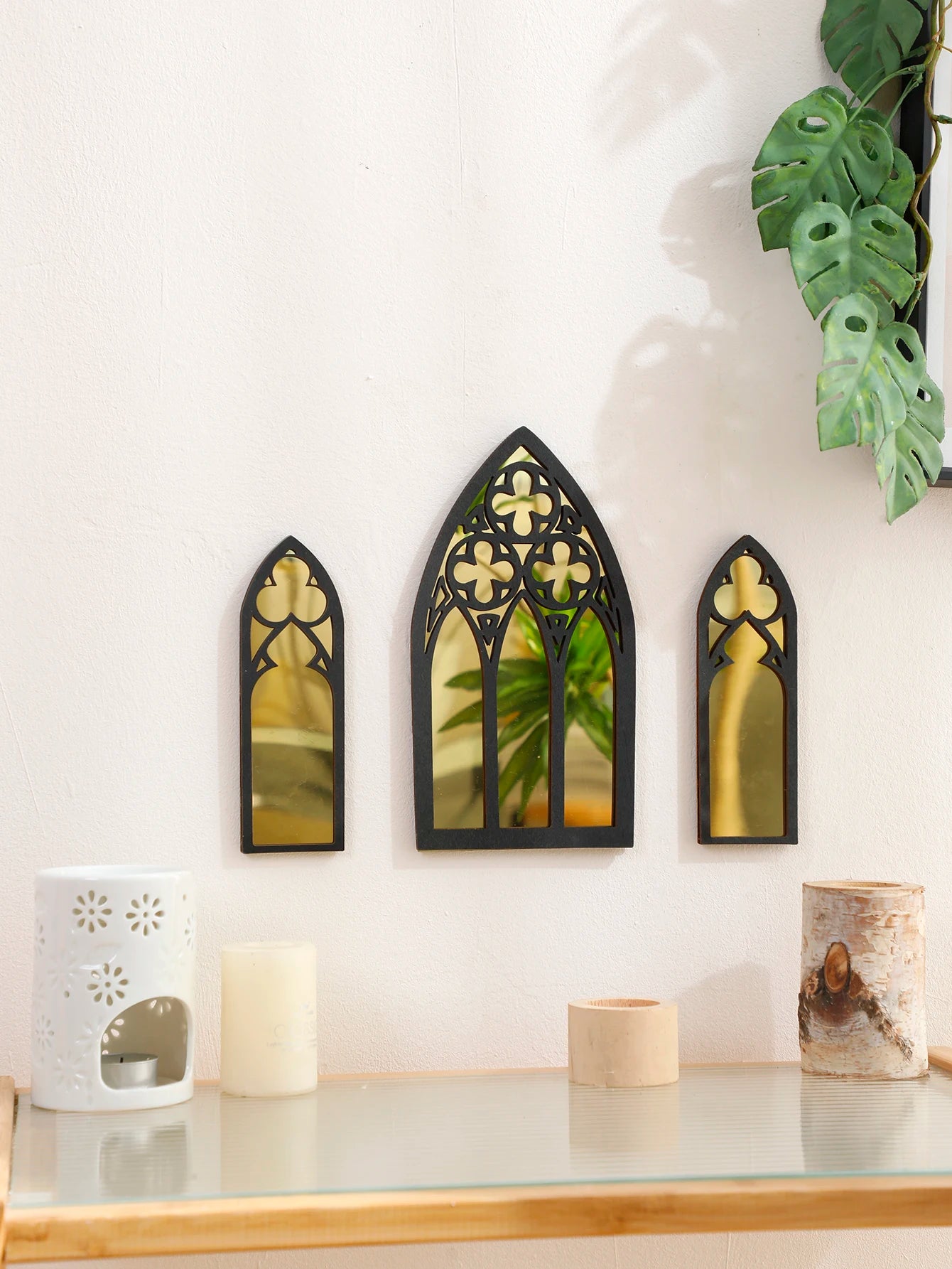 3 Pcs Wall Decor Home Decorative Mirrors