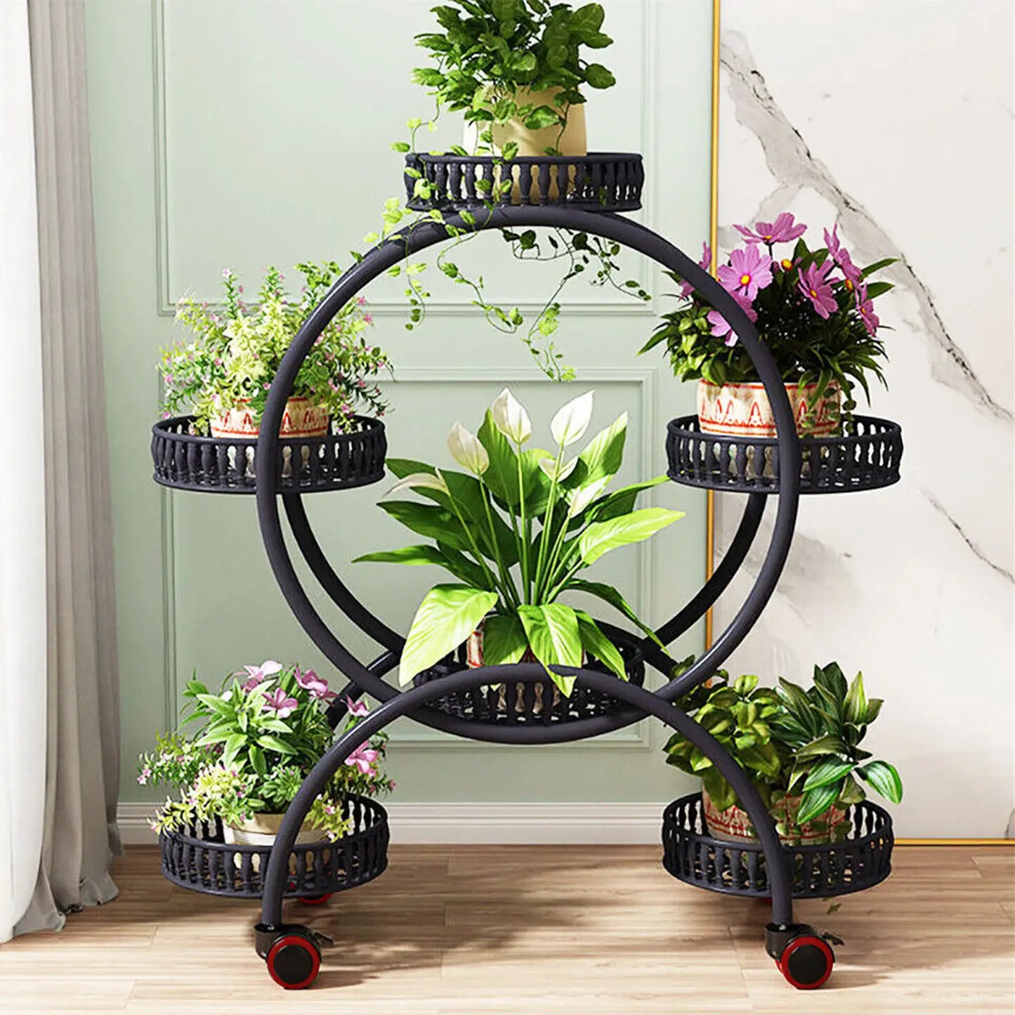 4 Layer 6 Pots Flower Holder Plant Stand Shelf