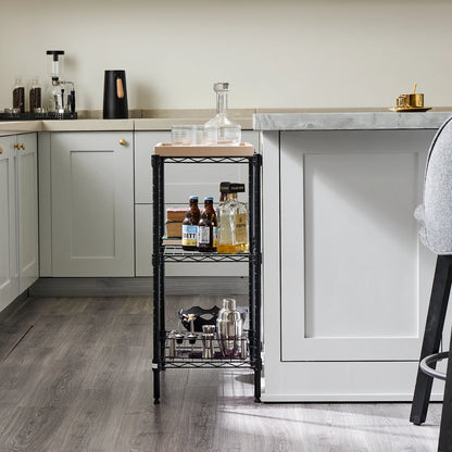 3-5 Tier Storage Bookshelf Adjustable Metal Wire Racks