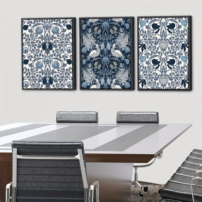 3pcs Large Black Float Framed Canvas Wall Art