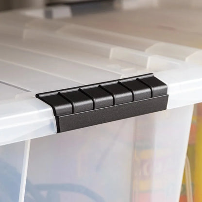 20 Qt. Plastic Storage Bins with Lids, Stackable Storage Containers