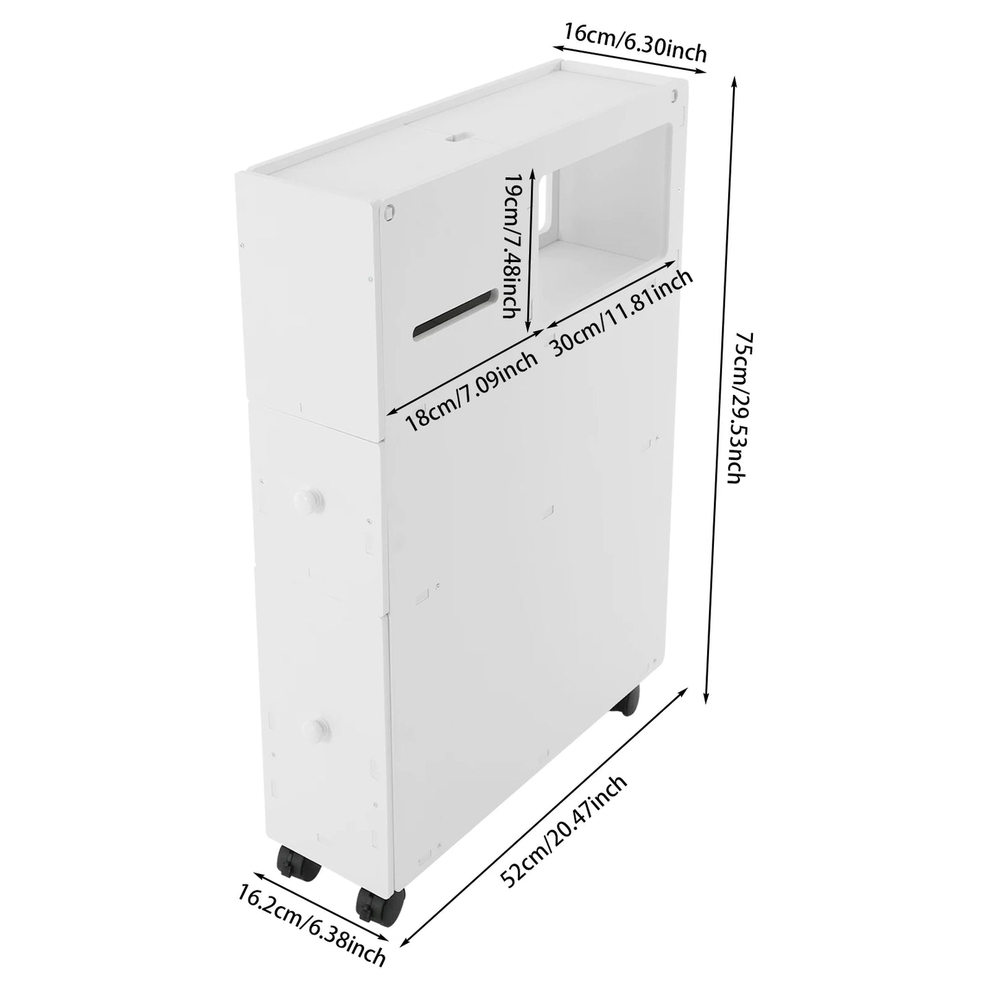 Bathroom Storage Cabinet, Narrow Floor Storage Cabinet