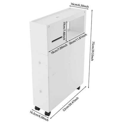Bathroom Storage Cabinet, Narrow Floor Storage Cabinet