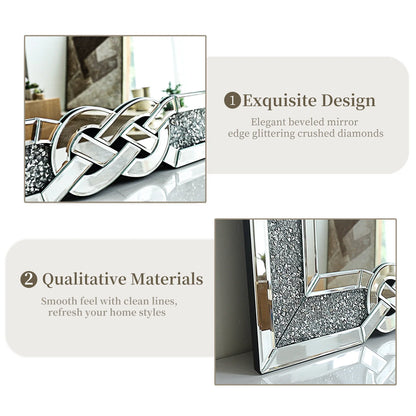 Diamond Mirror Vanity Silver Decorative Wall Hang Mirror