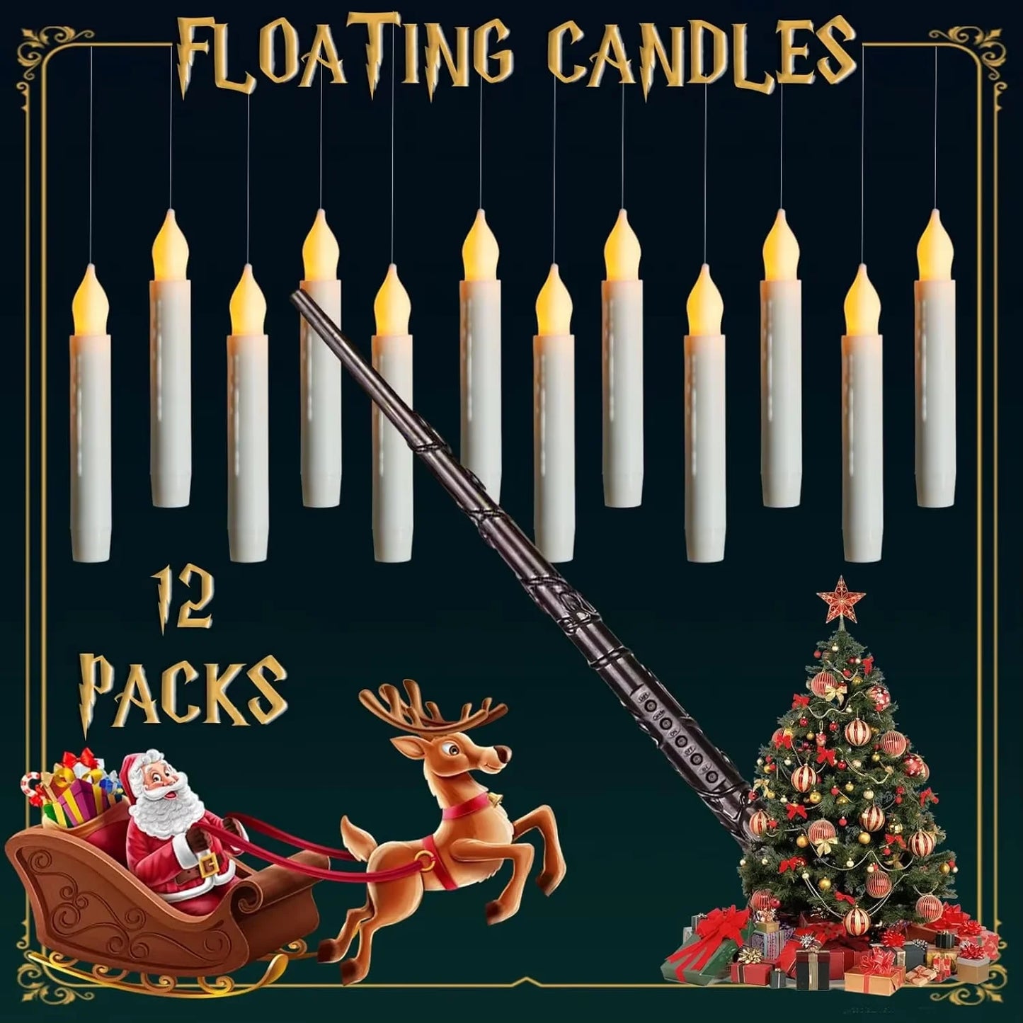 Remote Battery Operated Floating Candles Magic Wand