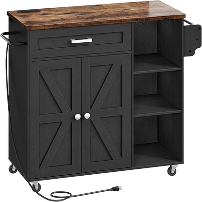 Rolling Storage Cart with Drawer, Versatile Island
