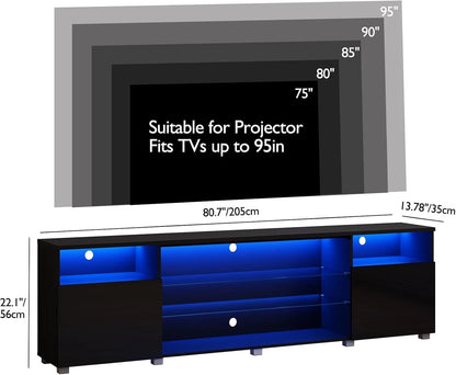75/80 inch TV High Glossy TV Entertainment Center